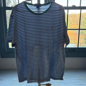 Polo Ralph Lauren Blue and White Striped Tee